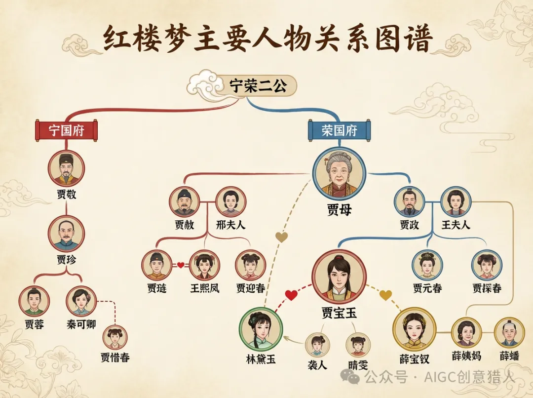 《红楼梦》主要人物关系图谱 效果展示