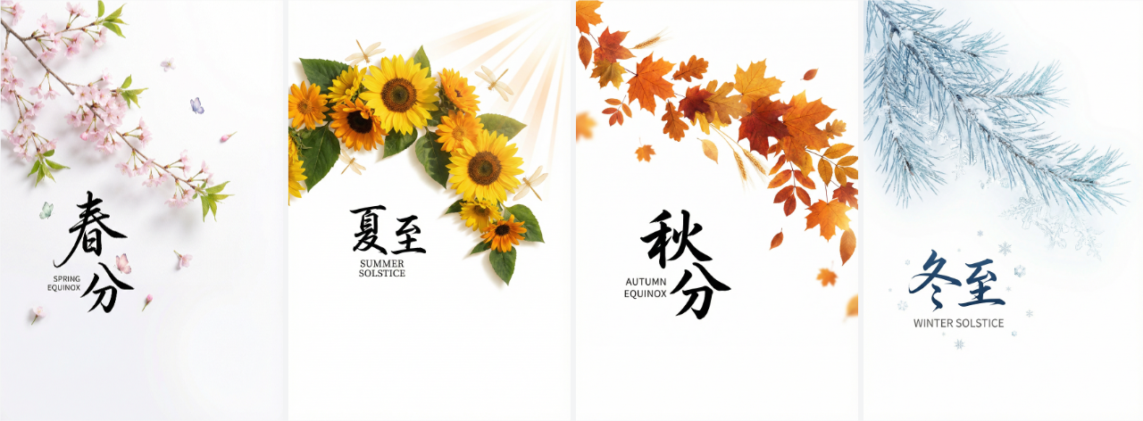 四时更替海报设计 效果展示