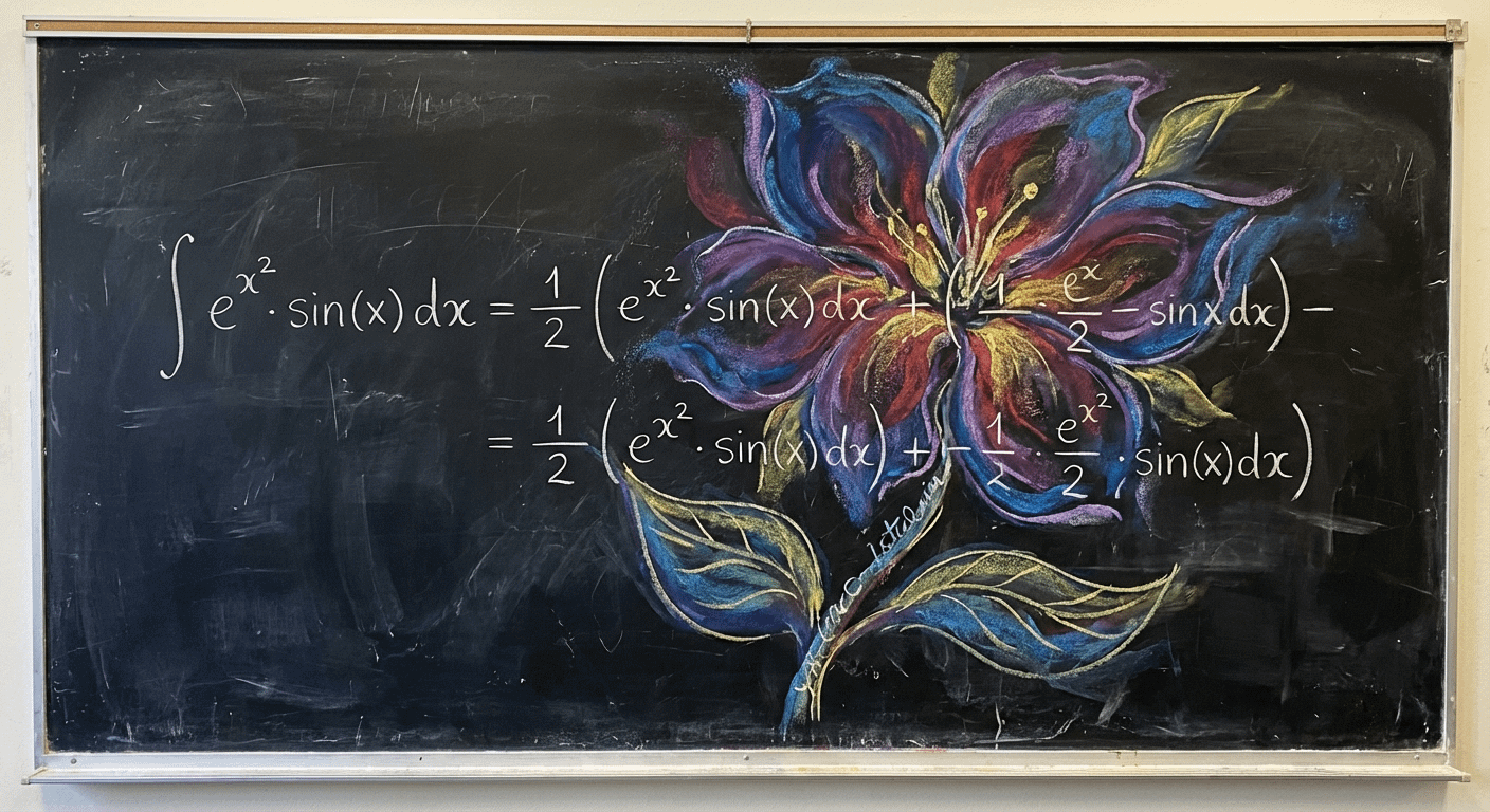 花卉微积分黑板 效果展示