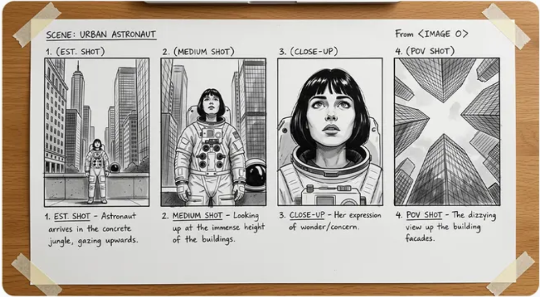 电影场景故事板草图 效果展示