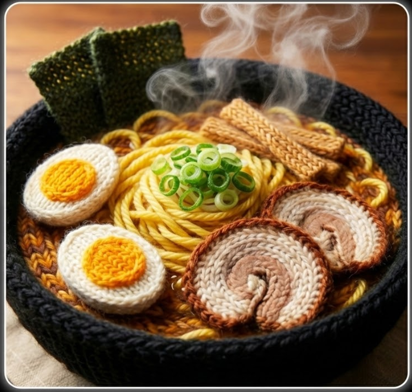 针织羊毛食物特写 效果展示