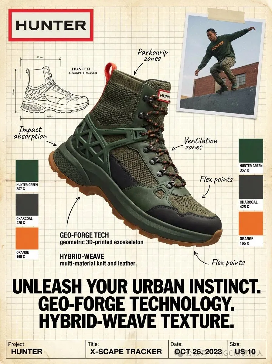 HUNTER 高端品牌鞋靴广告 效果展示