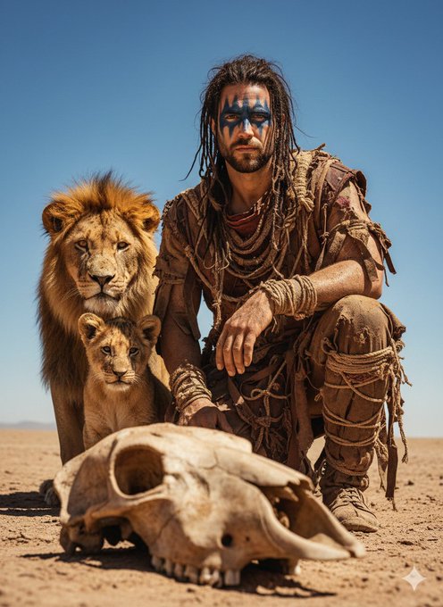 沙漠景观中的电影感肖像 效果展示