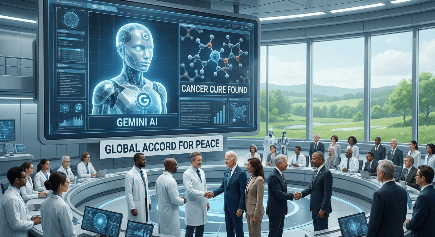 Gemini 攻克癌症并实现世界和平 效果展示
