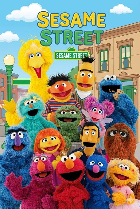 芝麻街角色海报 效果展示